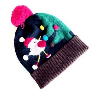 Knit Winter Hat with a Pom Pom